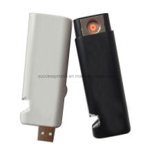 Slim Lighter, USB Lighter with Bottle Opener, Rechargeable Plastic Flameless Lighter